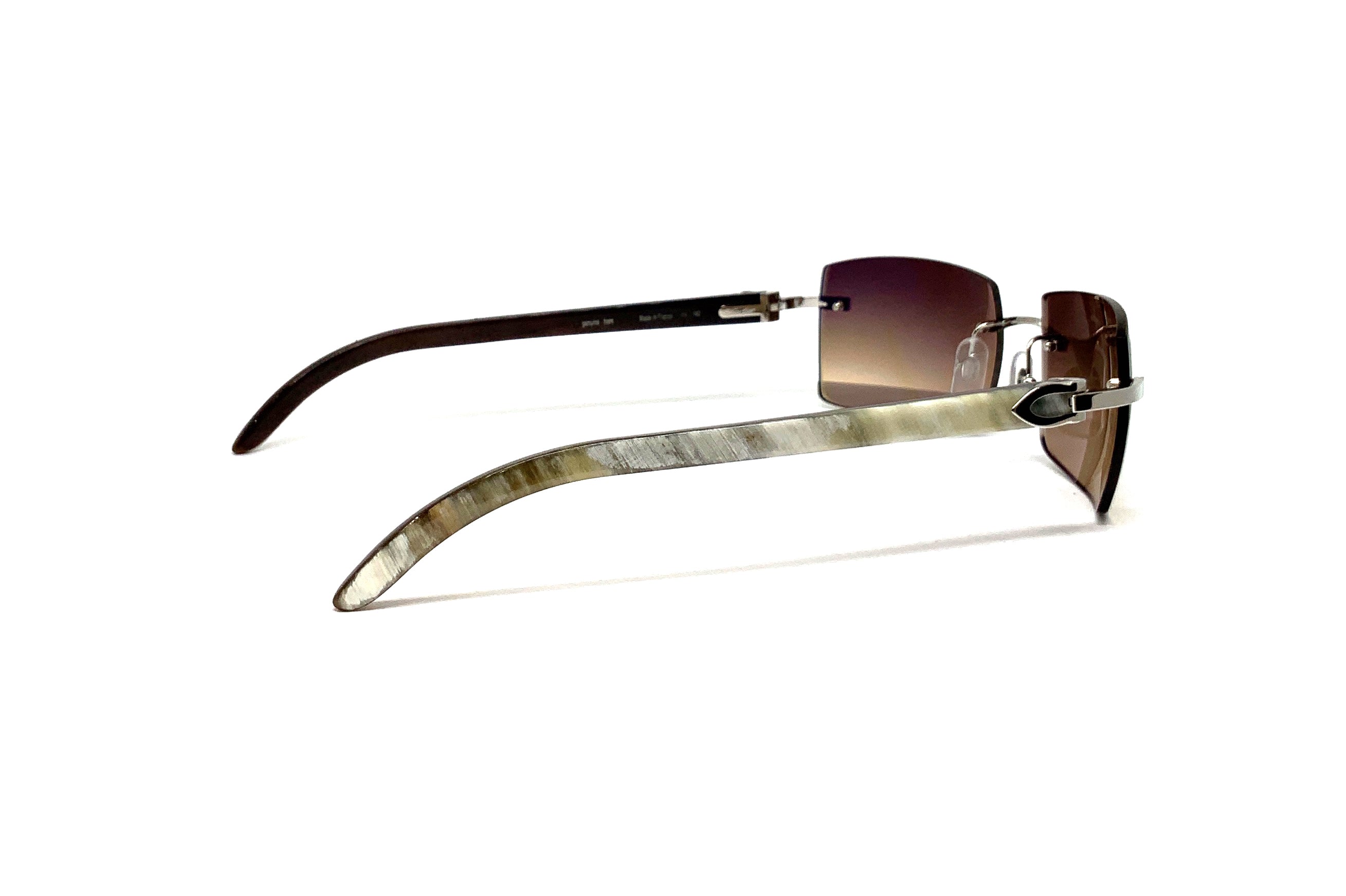 Cartier C Décor CT0019RS Buffalo Horn Sunglasses - Luxury Designer Shades for Men & Women - Perfect for Outdoor, Travel & Fashion Accessories