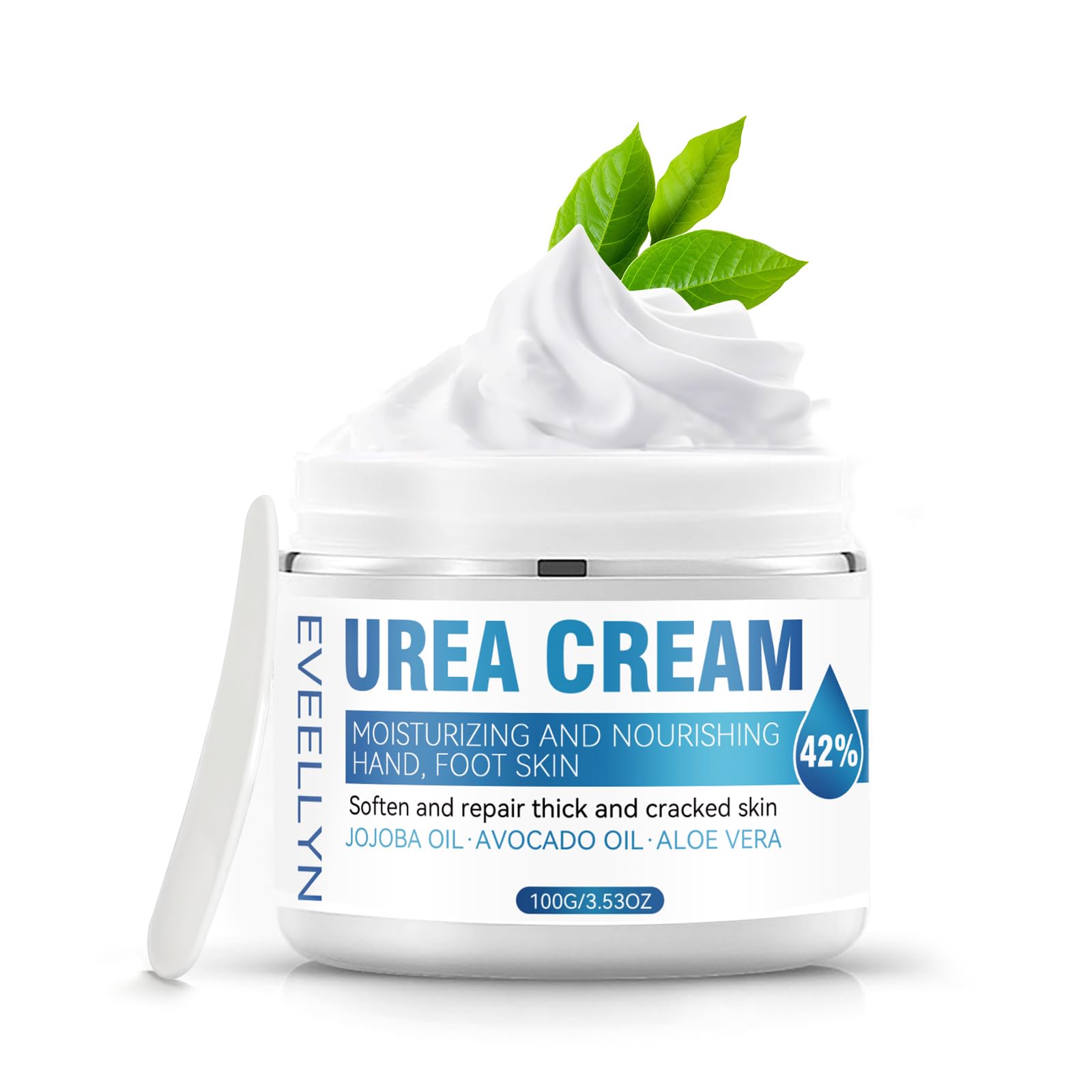 Eveellyn 40% Urea Cream for Dry Cracked Hands & Feet - Intensive Moisturizing Callus Remover, Skin Softener for Hard & Rough Skin - 100g Foot & Hand Treatment - Perfect for Cracked Heels, Elbows & Calluses