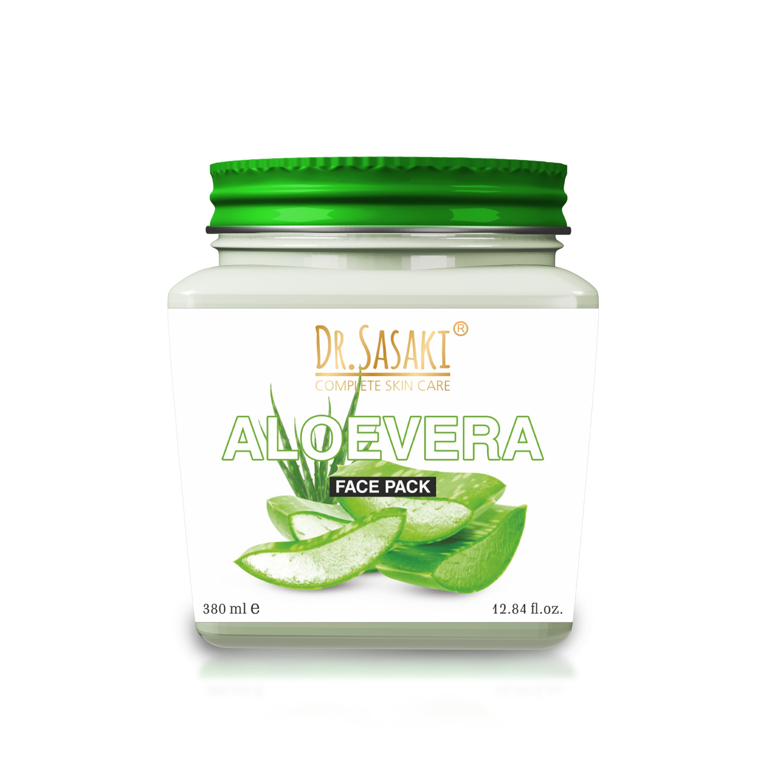 Dr. Sasaki Aloe Vera Face & Body Pack - 380ml Hydrating Skin Care for Dry & Sensitive Skin - Perfect for Daily Moisturizing & After Sun Care