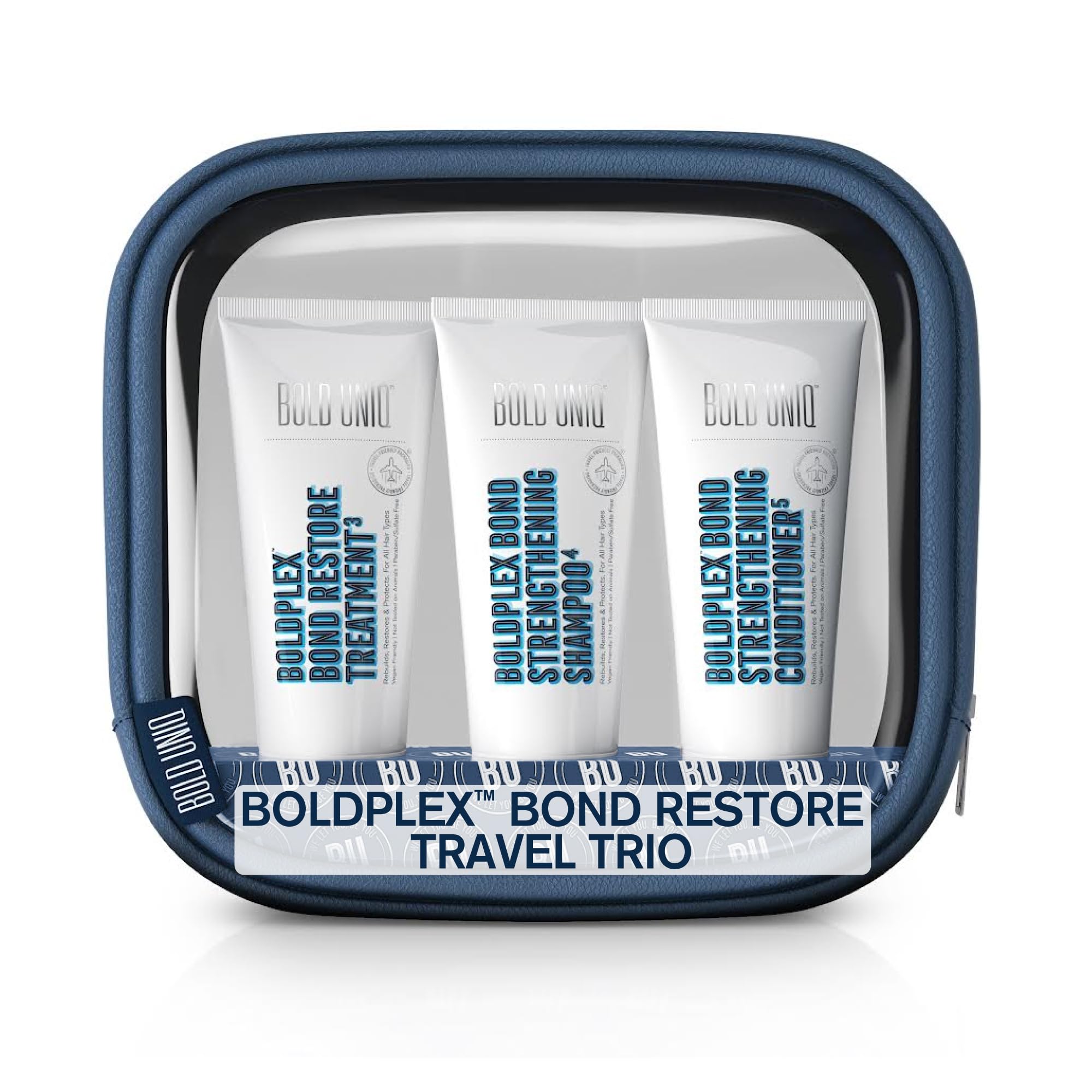 Boldplex 3, 4 & 5 Bond Restore Hair Protein Treatment Set - Repairing Shampoo & Conditioner for Dry, Damaged, Curly, Colored, Frizzy or Bleached Hair - Hydrating Formula with Keratin & Argan Oil - Perfect for Travel, Salon Treatments & Home Hair Care Routine