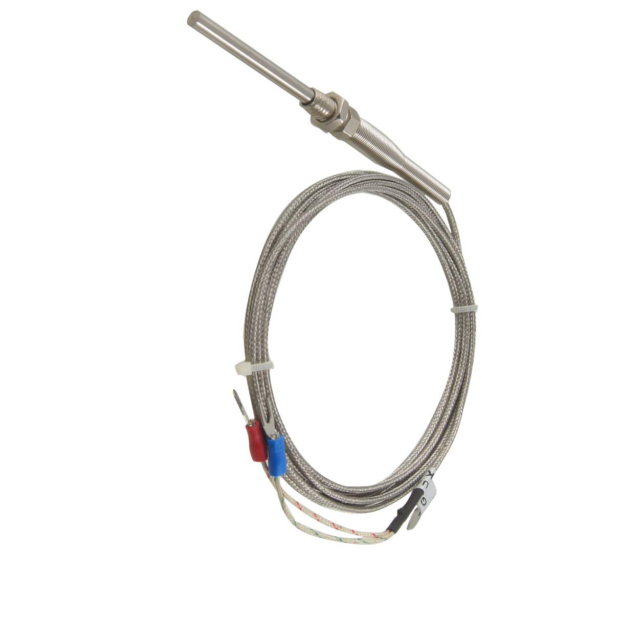 6.7mm Thread K-Type Thermocouple Pressure & Vacuum Gauge with Temperature Sensor - Dual Measurement for HVAC, Industrial & Laboratory Use