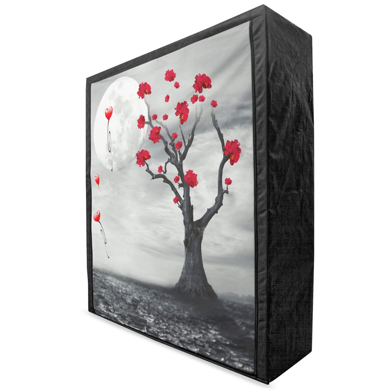 Ambesonne Portable Fabric Wardrobe with Shelves - 59