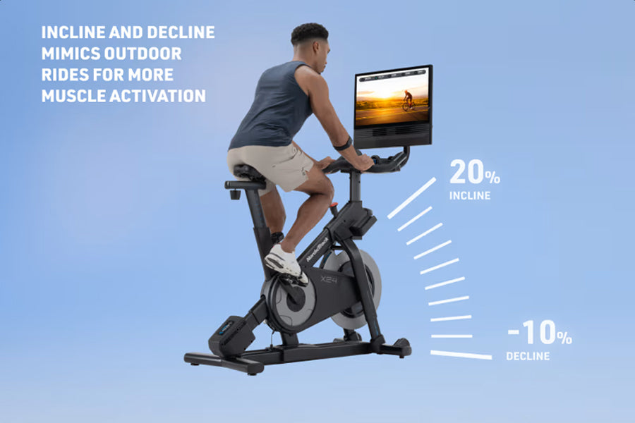 NordicTrack X24 Indoor Cycling Bike - Premium Home Exercise Bike for Cardio & Strength Training - Perfect for Home Gym & Fitness Enthusiasts