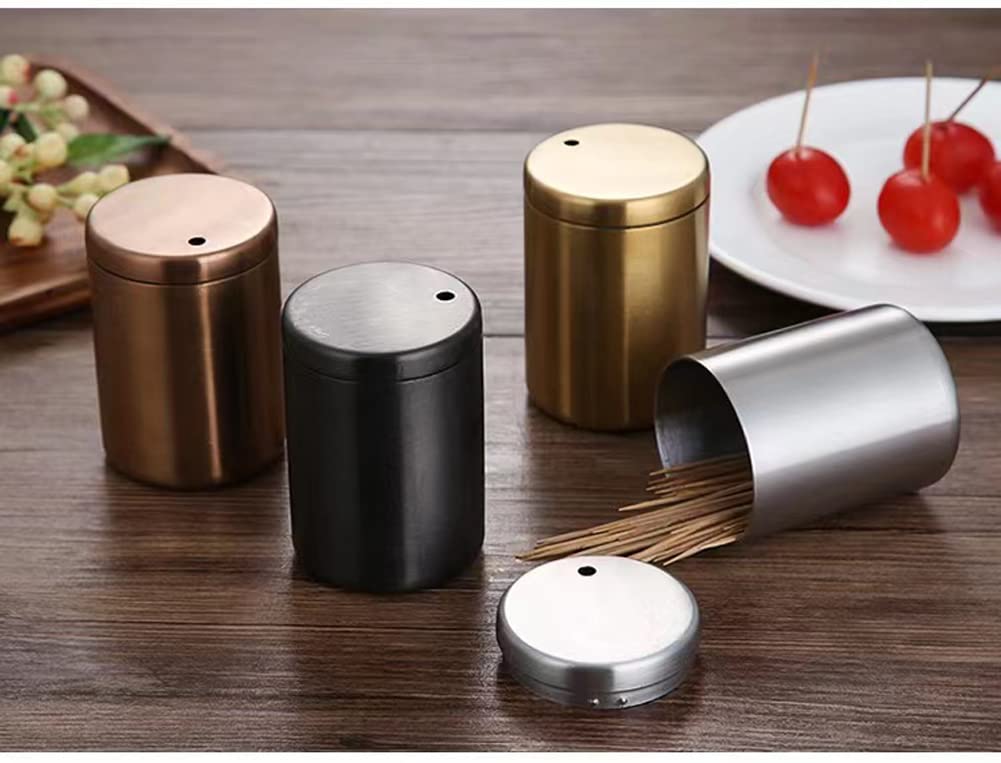 Stainless Steel Toothpick Holder Dispenser Box - Elegant Storage Organizer for Home Kitchen Restaurant Office (Silver) - Perfect for Dining Tables, Countertops & Food Service Areas