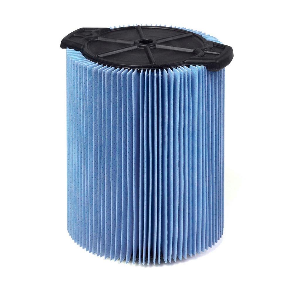 RIDGID 72952 3-Layer Pleated Paper Vacuum Filter - Compatible with RIDGID 5-20 Gallon Wet/Dry Vacuums | High Efficiency Dust Collection | Ideal for Workshop, Garage & Home Cleaning
