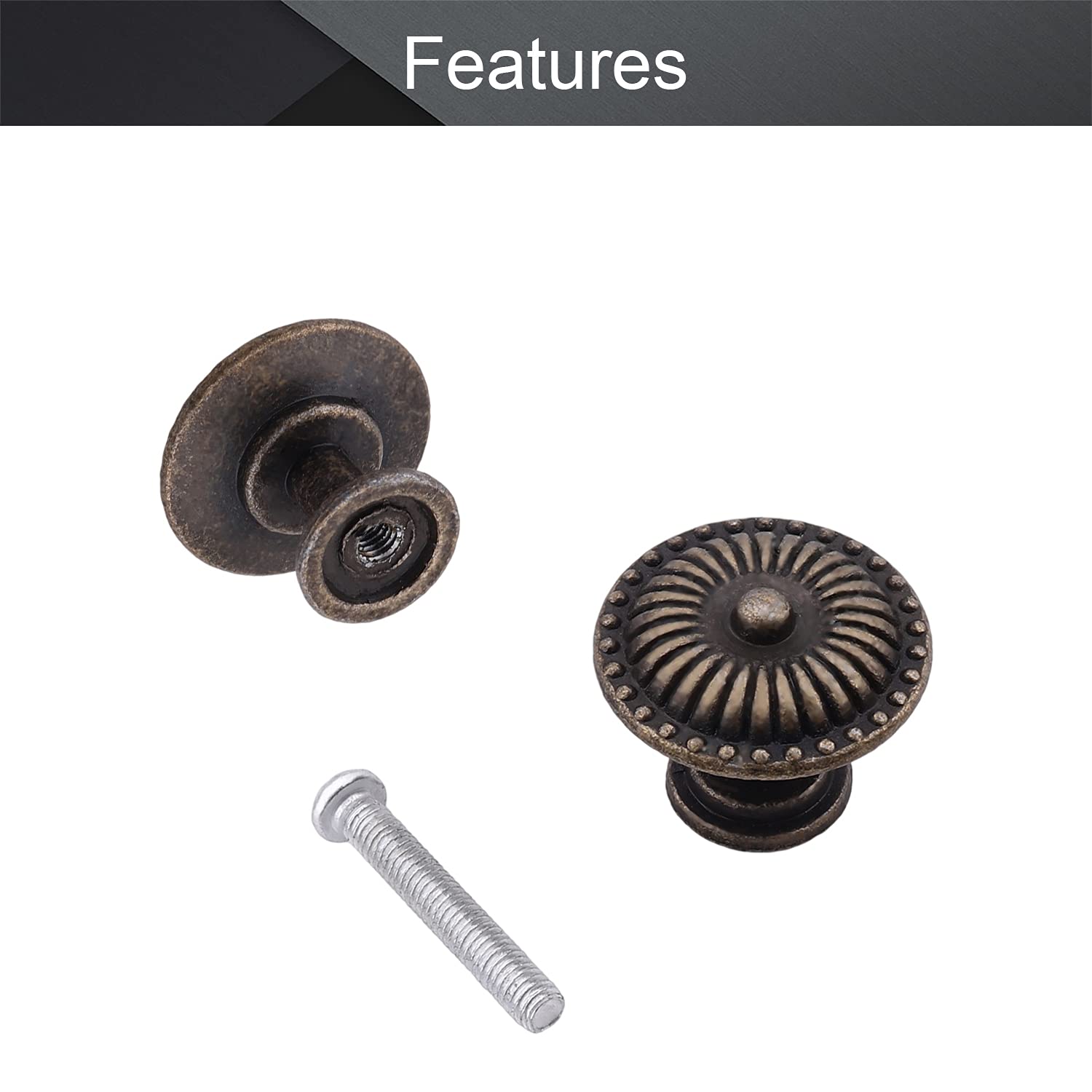 Vintage Bronze Drawer Knobs 0.94