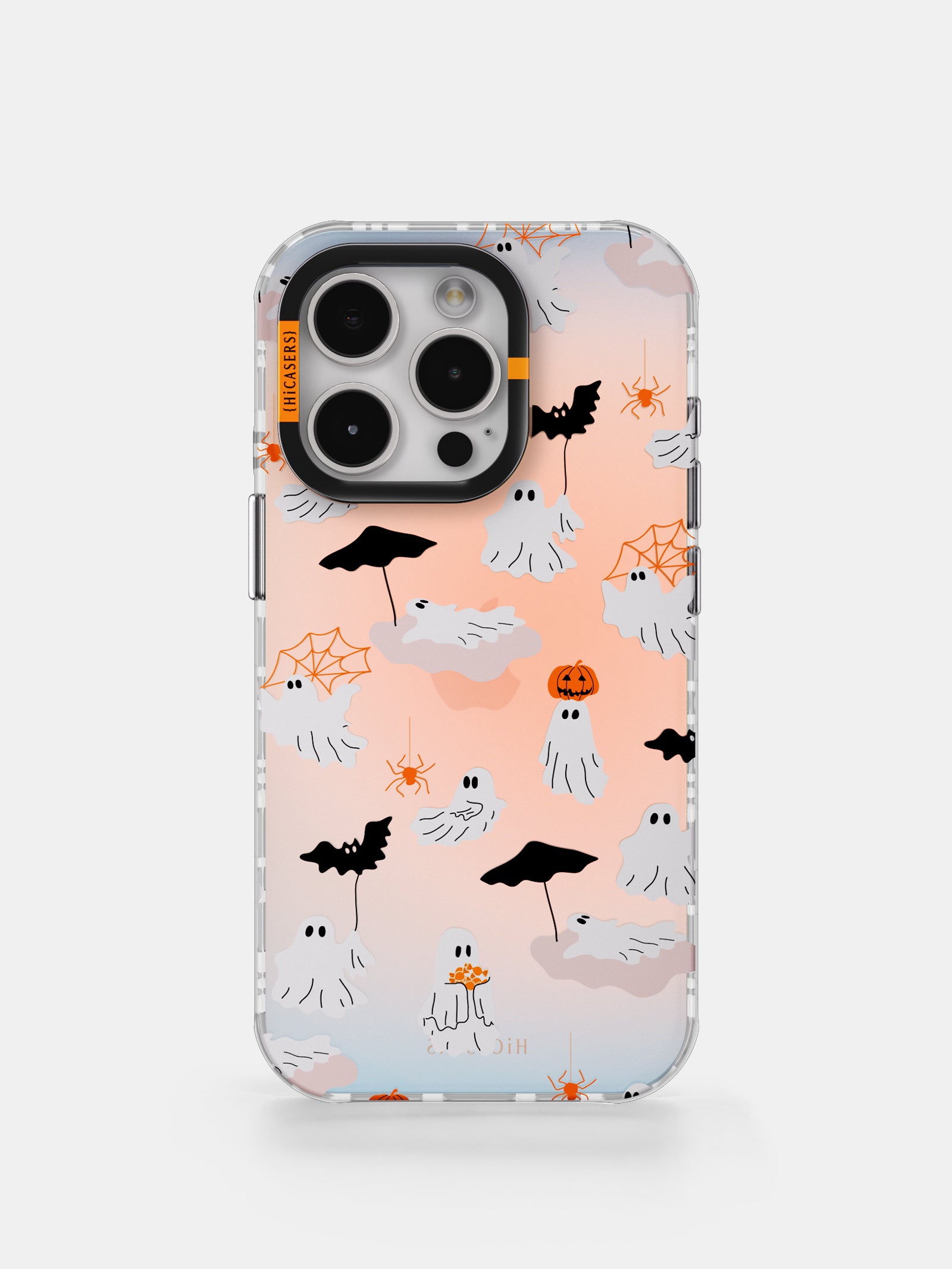 Ghost Party Iridescent Phone Case - Grey | Trendy Protective Cover for iPhone & Samsung | Perfect for Halloween, Cosplay & Themed Parties