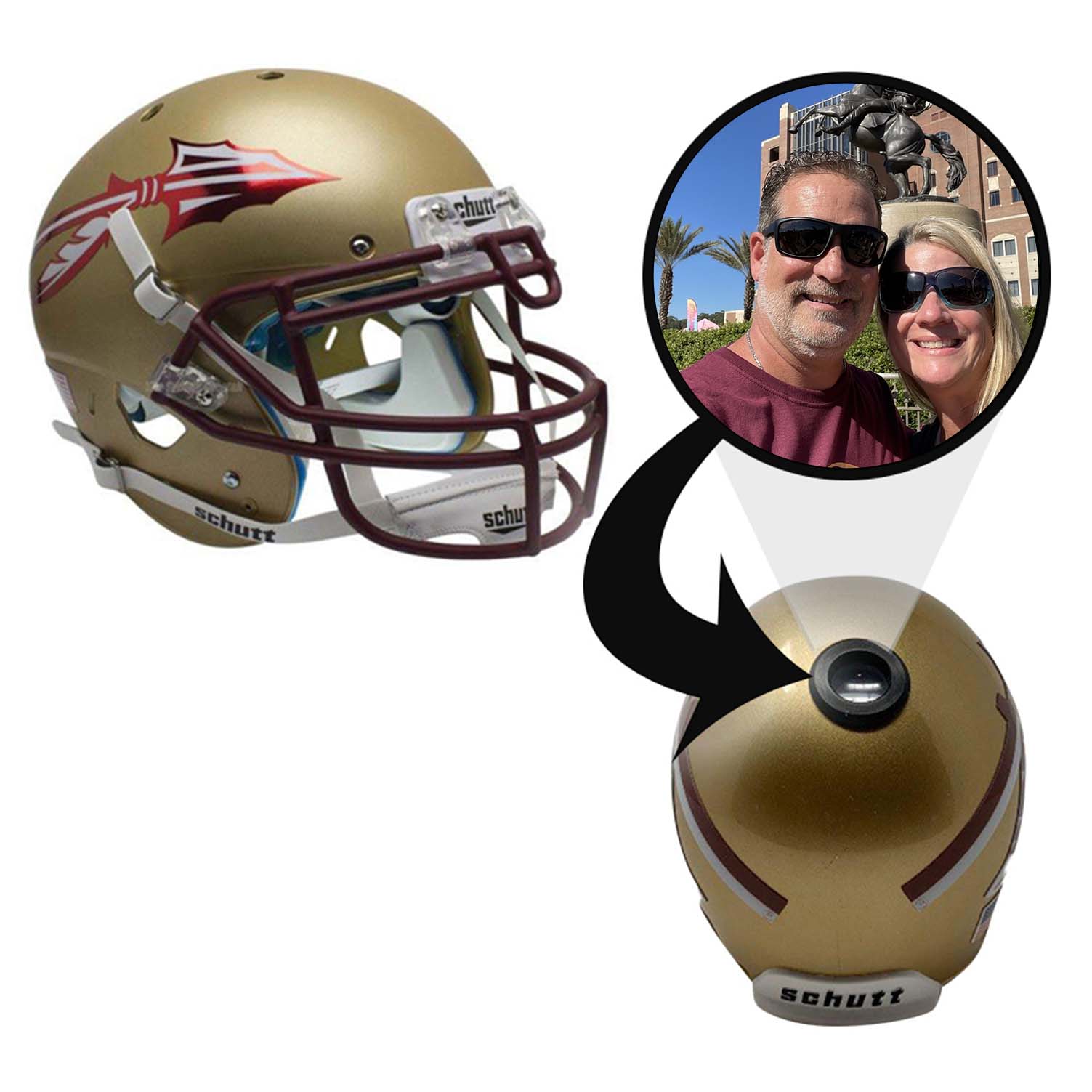 Florida State Seminoles Mini Football Helmet - Authentic College Collectible with Display Stand - Perfect for Fans, Memorabilia & Game Room Decor
