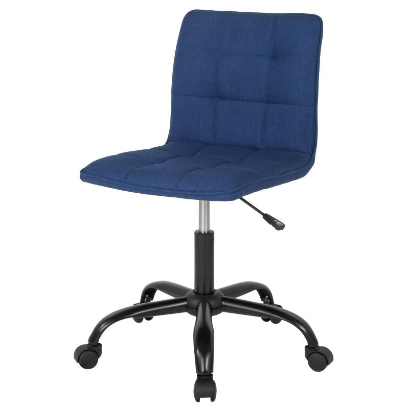 FLASH Sorrento Ergonomic Office Chair - Blue Fabric Task Chair with Adjustable Height & Lumbar Support for Home & Workspace Comfort (DS 512C BLU F GG) - Perfect for Long Hours Sitting, Computer Work & Conference Rooms