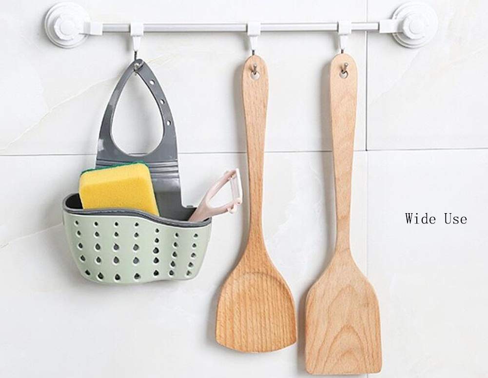 2 Pack Kitchen Sink Organizer - Faucet Caddy Basket for Sponge & Soap Holder, Green | Perfect for Kitchen Sink Organization & Cleaning Supplies Storage