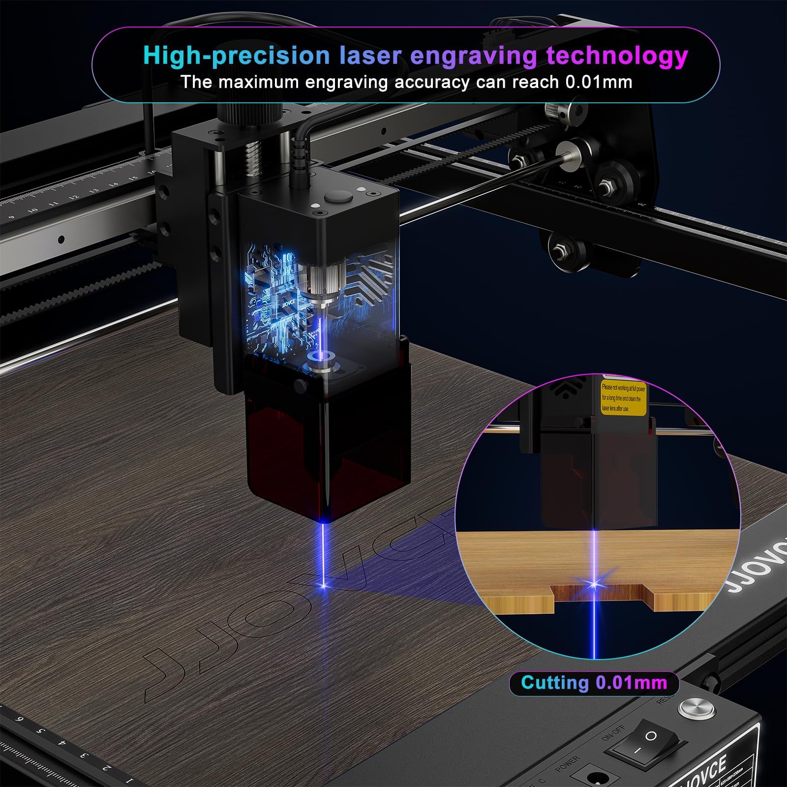 12W Laser Engraver Cutting Machine - Precision CNC Engraving for Wood, Metal, Acrylic, Glass, Leather & Jewelry | DIY Crafts, Personalized Gifts, Home Decor & Small Business Projects
