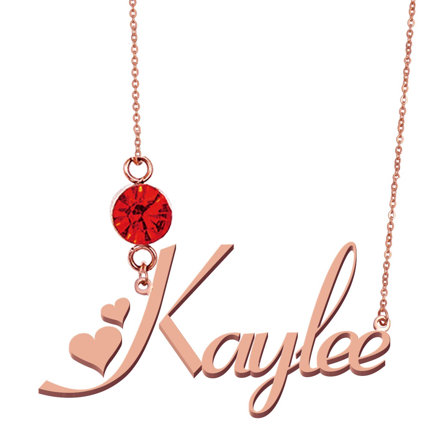 Personalized Name Necklace with Birthstone - Custom Engraved Jewelry Gift for Women - Perfect for Birthdays, Anniversaries & Special Occasions