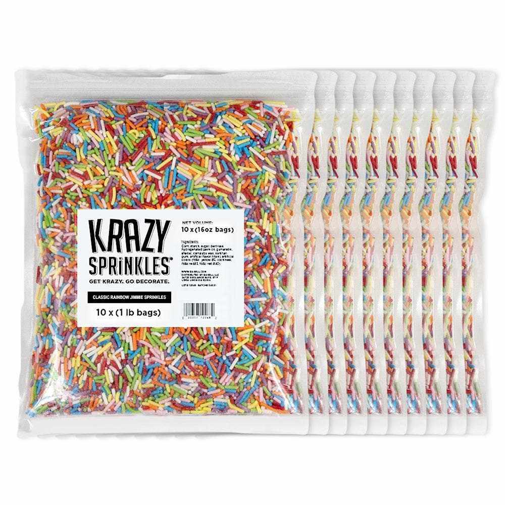 Vibrant Rainbow Jimmies Sprinkles for Baking & Desserts - Nonpareil Decorations for Cakes, Cupcakes, Cookies & Ice Cream
