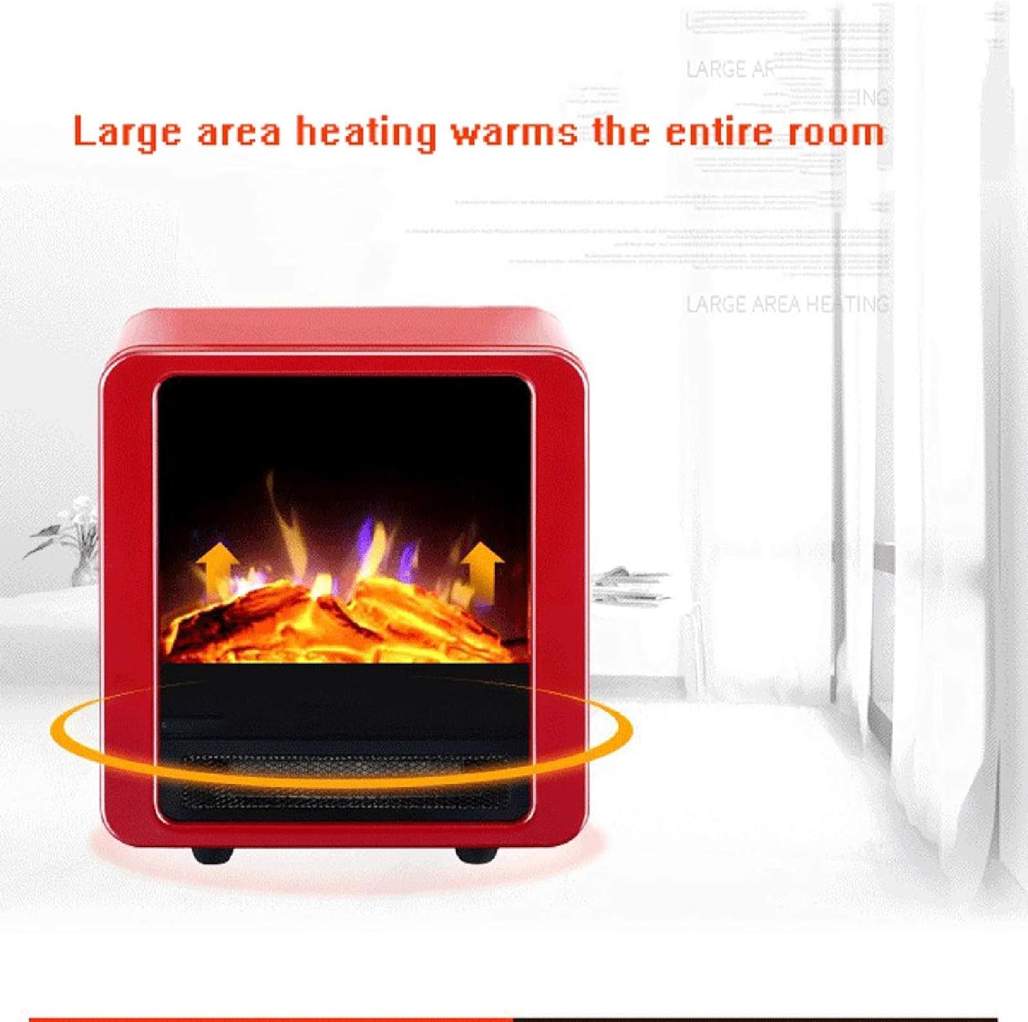 Portable Electric Fireplace Heater with Adjustable Temperature Control & Realistic Flame Effect - Freestanding Modern Stove for Home, Office, and Indoor Use - Perfect for Winter Heating and Cozy Ambiance