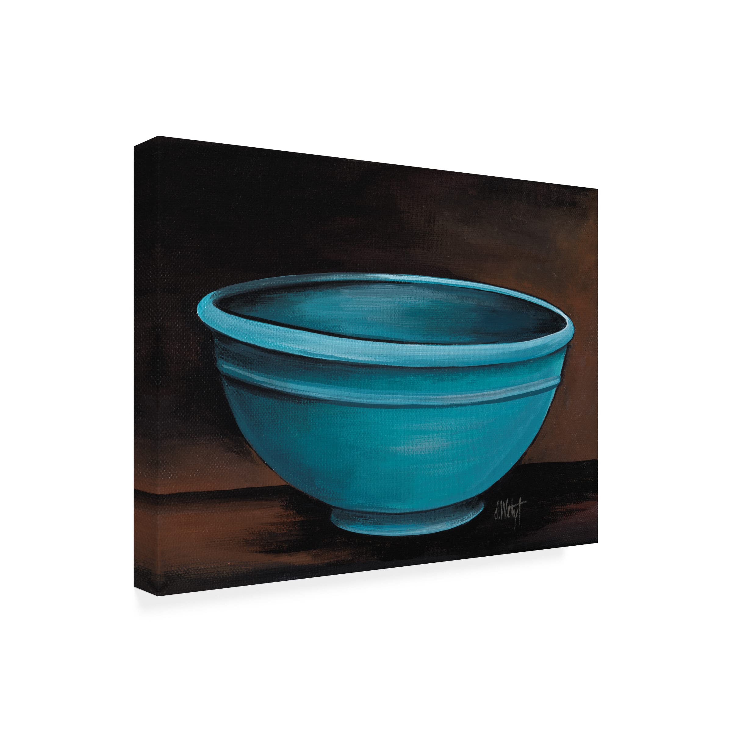 Debbi Wetzel 'Turquoise Bowl' Canvas Wall Art Print - Modern Home Decor for Living Room, Bedroom & Office | Trademark Fine Art Collection