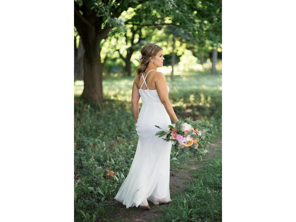 J. Crew Harper Beaded Mermaid Wedding Dress - Elegant Beaded Lace Bridal Gown for Beach, Church & Formal Weddings