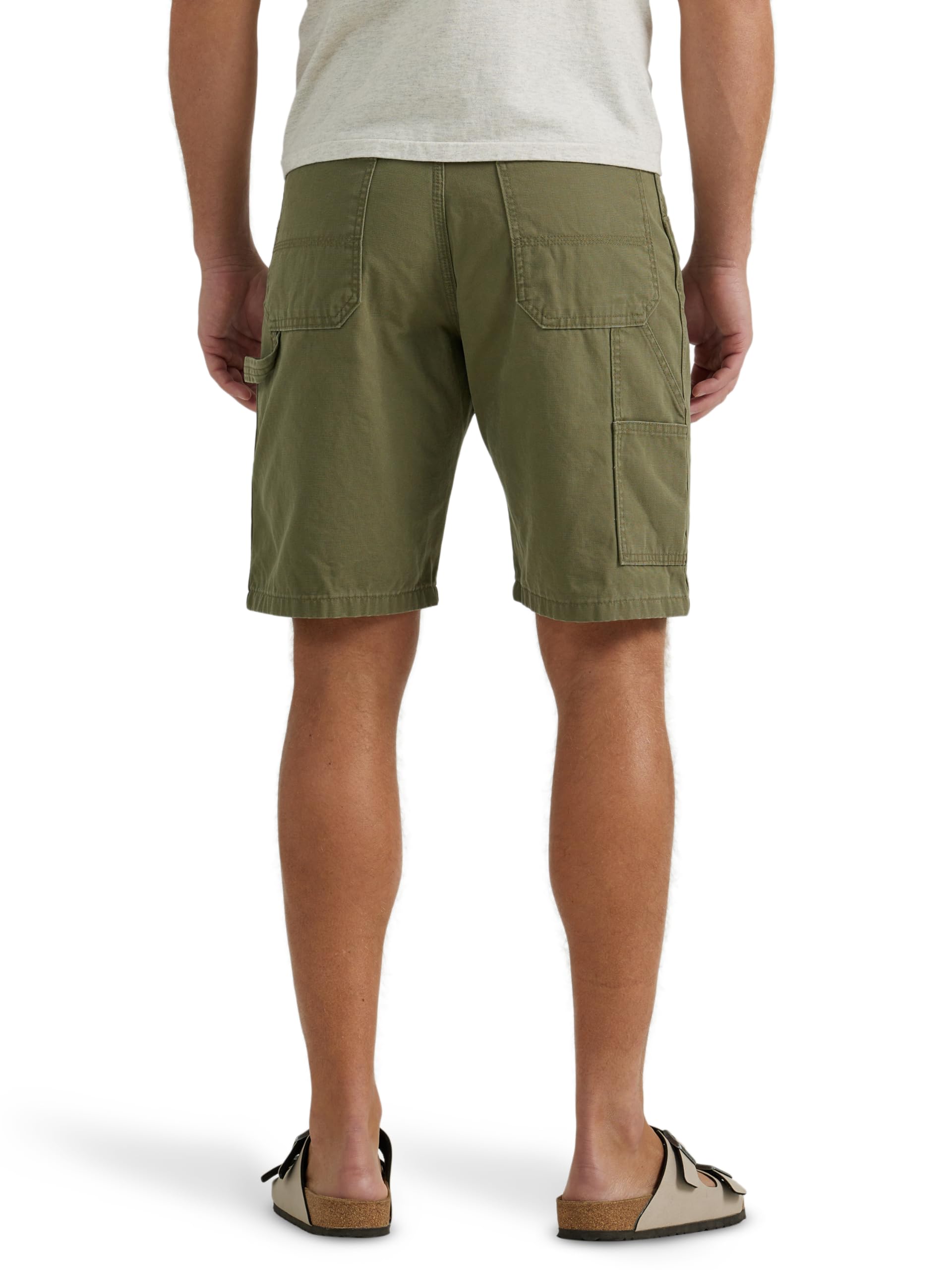 Wrangler Authentics Men's Loose Fit Carpenter Shorts - Comfortable Workwear for Construction, Landscaping & Outdoor Activities | Durable Denim Shorts with Utility Pockets