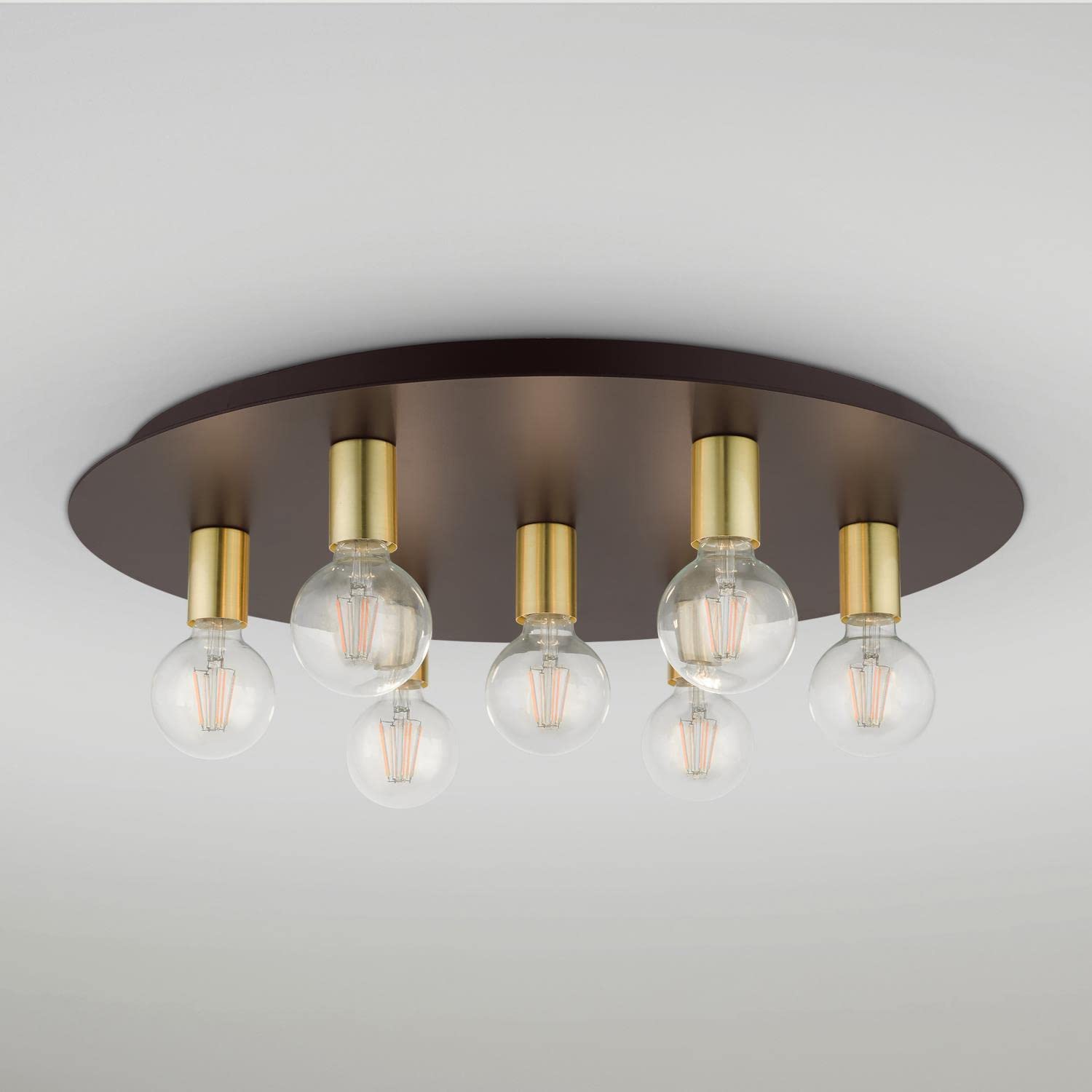 Livex Lighting Hillview 7-Light Bronze Ceiling Fixture - Modern Chandelier for Dining Room, Bedroom & Living Room Lighting