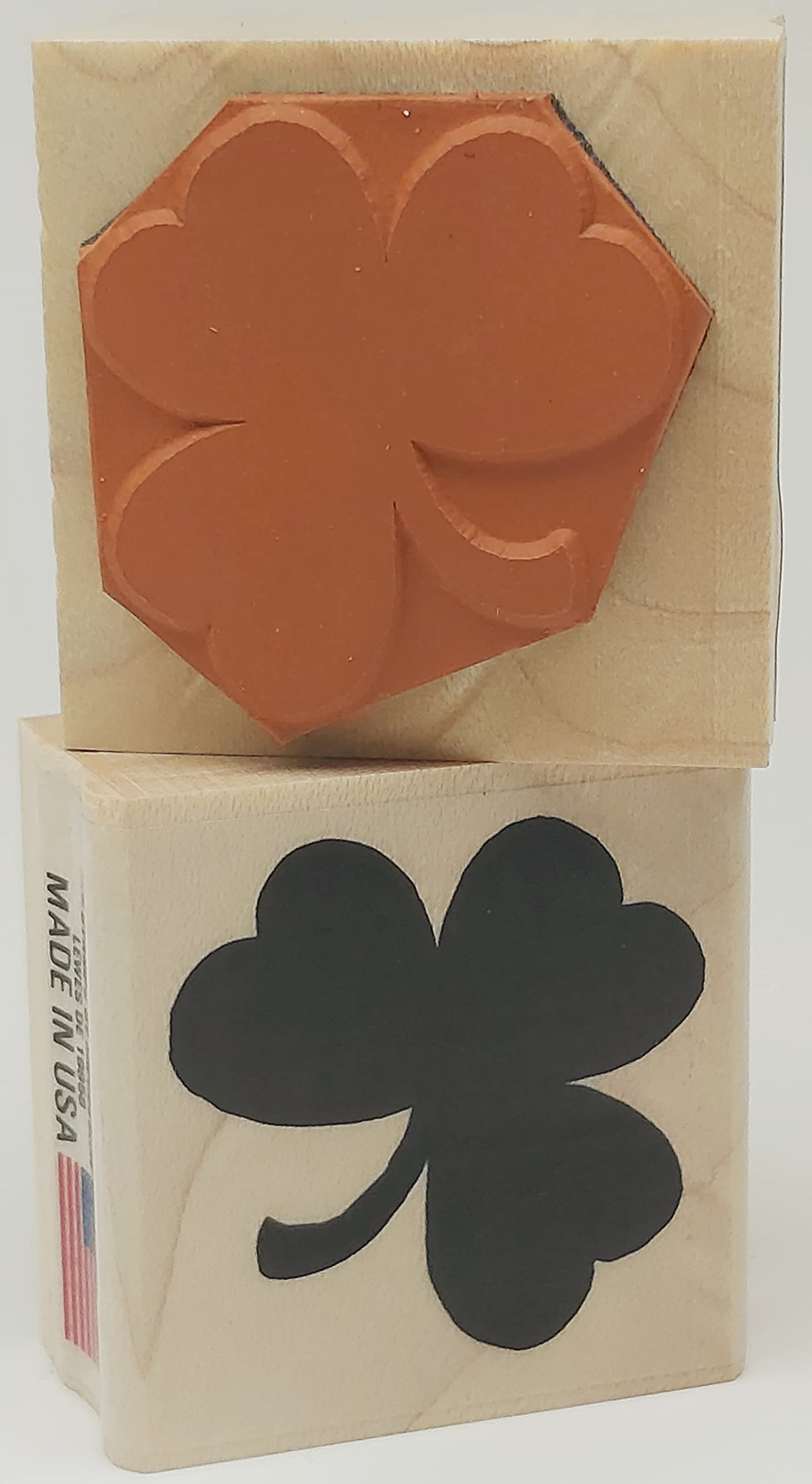 Shamrock Rubber Stamp ST 515a - Self-Inking Stamp for St. Patrick's Day Crafts, DIY Scrapbooking & Office Use - Green Clover Design for Cards, Envelopes & Gift Wrapping