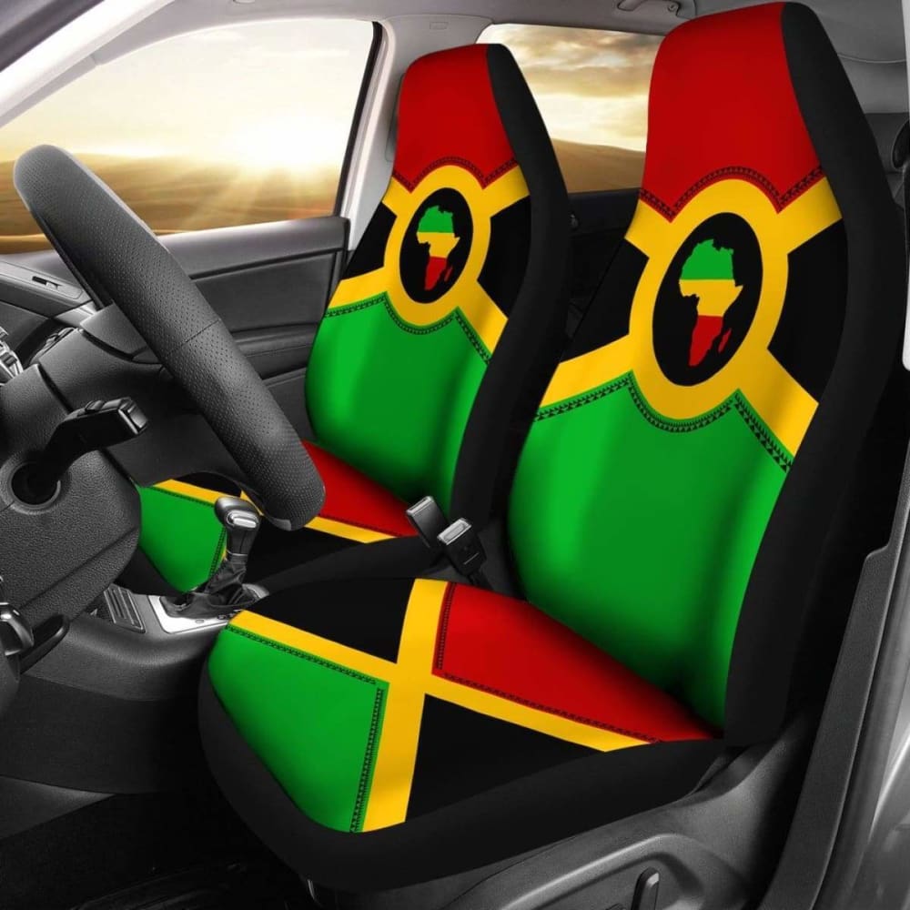 Premium African Reggae Print Car Seat Covers - Universal Fit for Cars, SUVs & Trucks - Vibrant Cultural Design - Perfect for Music Lovers, Road Trips & Cultural Enthusiasts