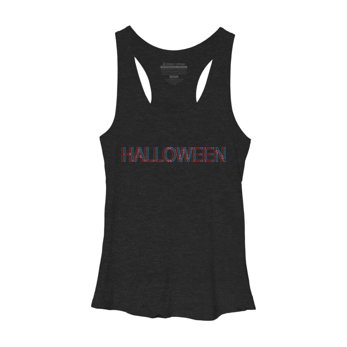 Design By Humans Women's Halloween Racerback Tank Top - Comfortable & Stylish Graphic Tee for Women - Perfect for Halloween Parties, Costume Events & Casual Wear