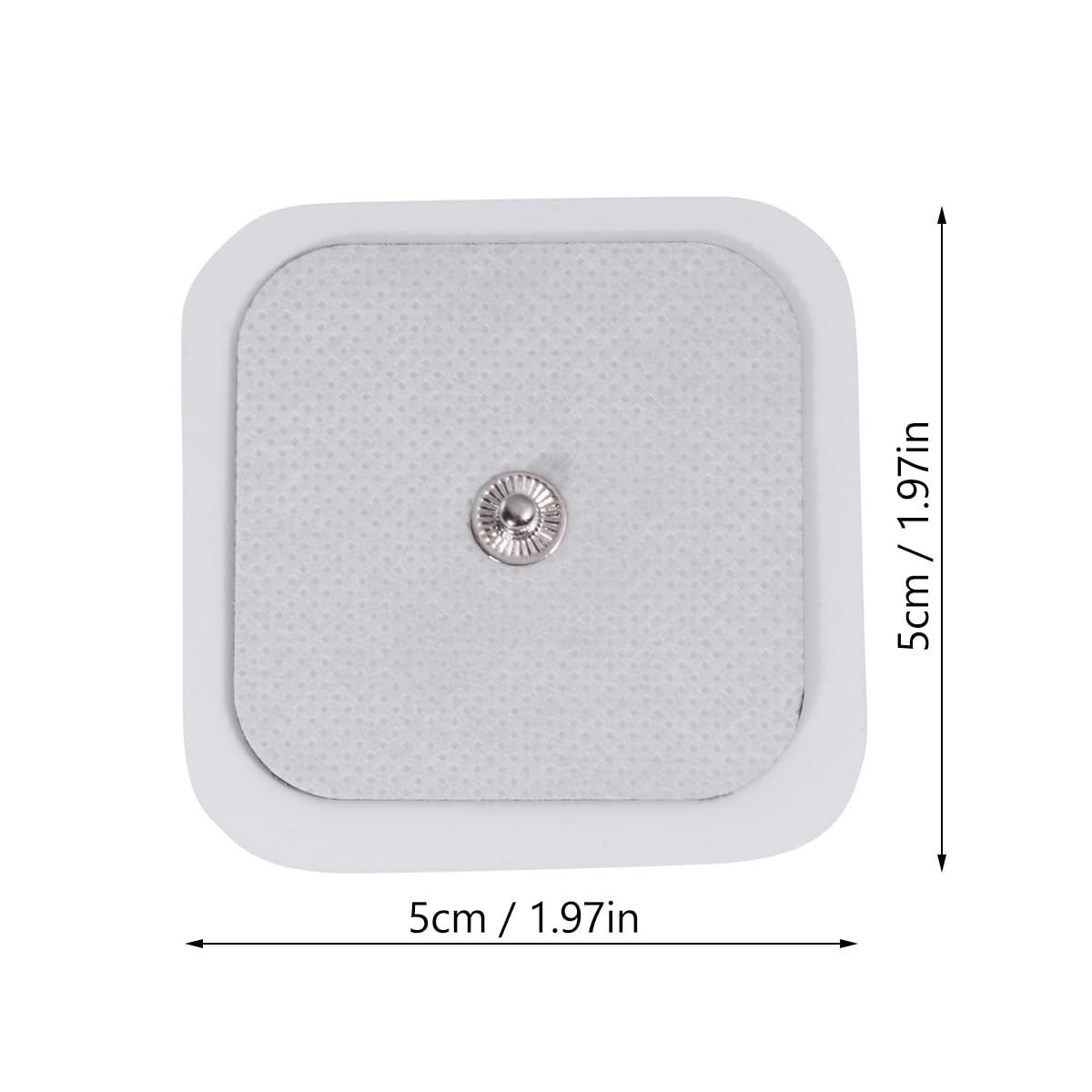 BESPORTBLE 20 Pack 5x5cm Reusable TENS Unit Electrode Pads - Self Adhesive Electrotherapy Pads Compatible with BEURER & Most TENS Devices - Perfect for Pain Relief, Muscle Recovery & Massage Therapy at Home or Clinic (White)