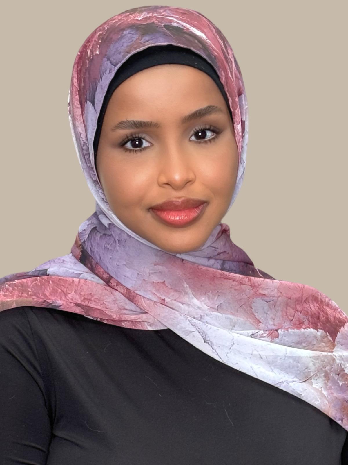 Printed Chiffon Hijab Scarf - Soft Muted Mirage Design for Women - Perfect for Daily Wear, Prayer, and Special Occasions