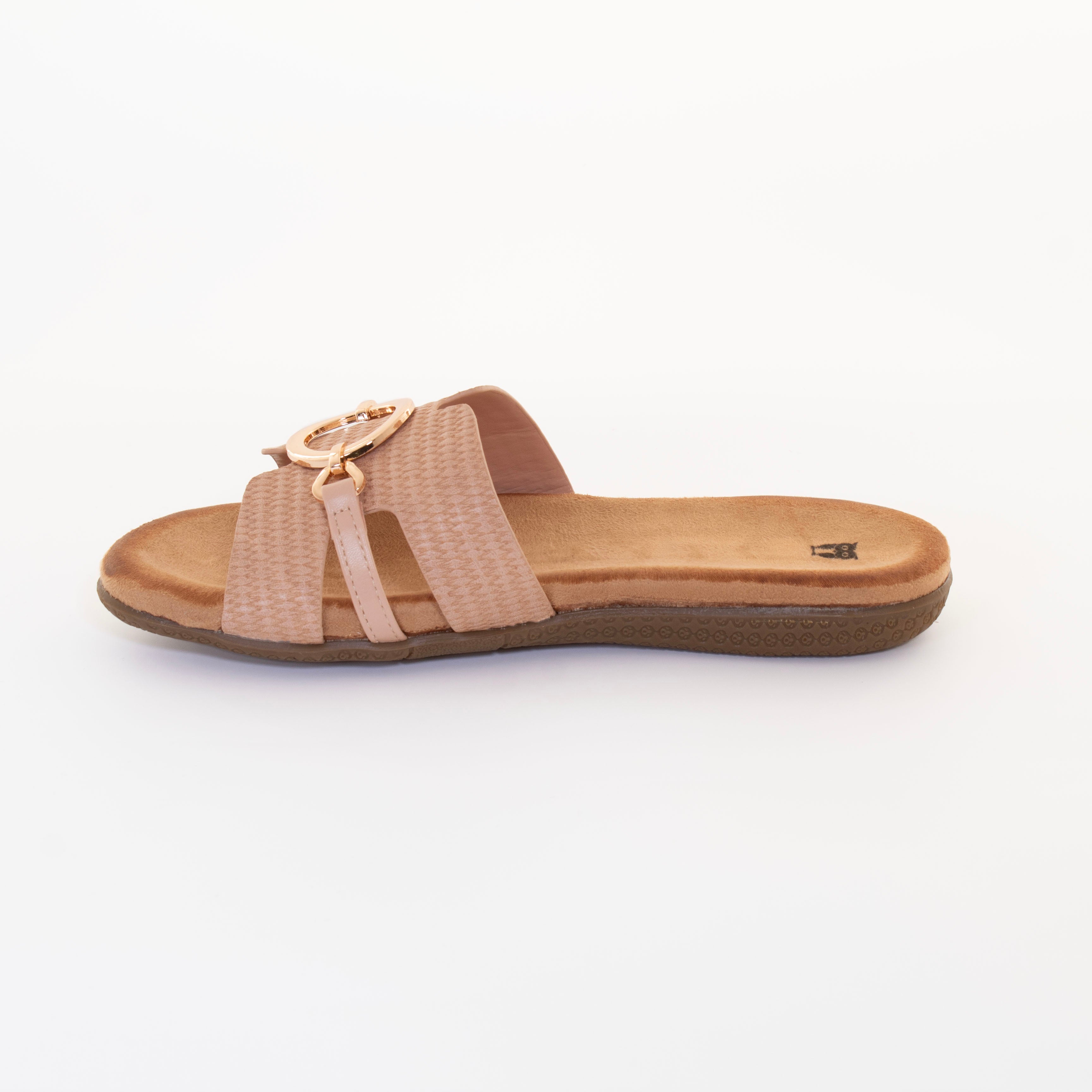 Women's Vivian Slide Sandals - Comfortable Summer Casual Sandals for Women, Beach Slides with Cushioned Footbed - Perfect for Poolside, Vacation, and Everyday Wear