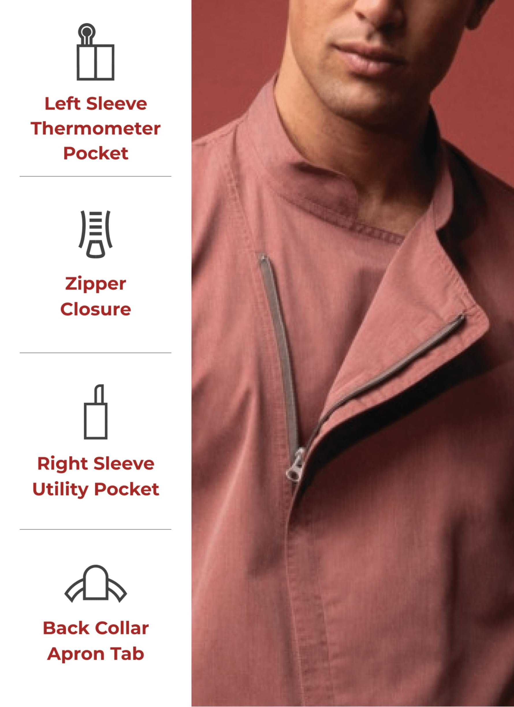Chef Works Custom Personalized Men's Springfield Chef Coat - Professional Kitchen Apparel for Chefs & Culinary Students