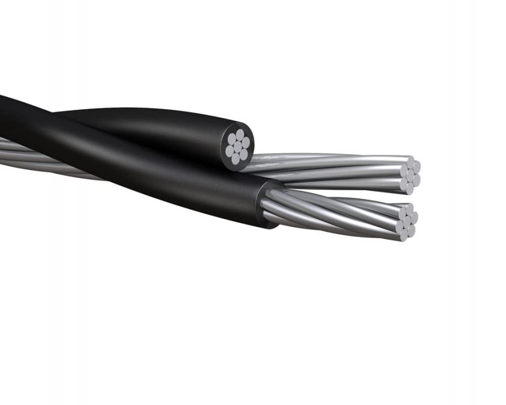 300' Aluminum 6-6-6 Triplex Overhead Service Drop Cable - Nassau Electrical Supply - Ideal for Residential & Commercial Power Distribution
