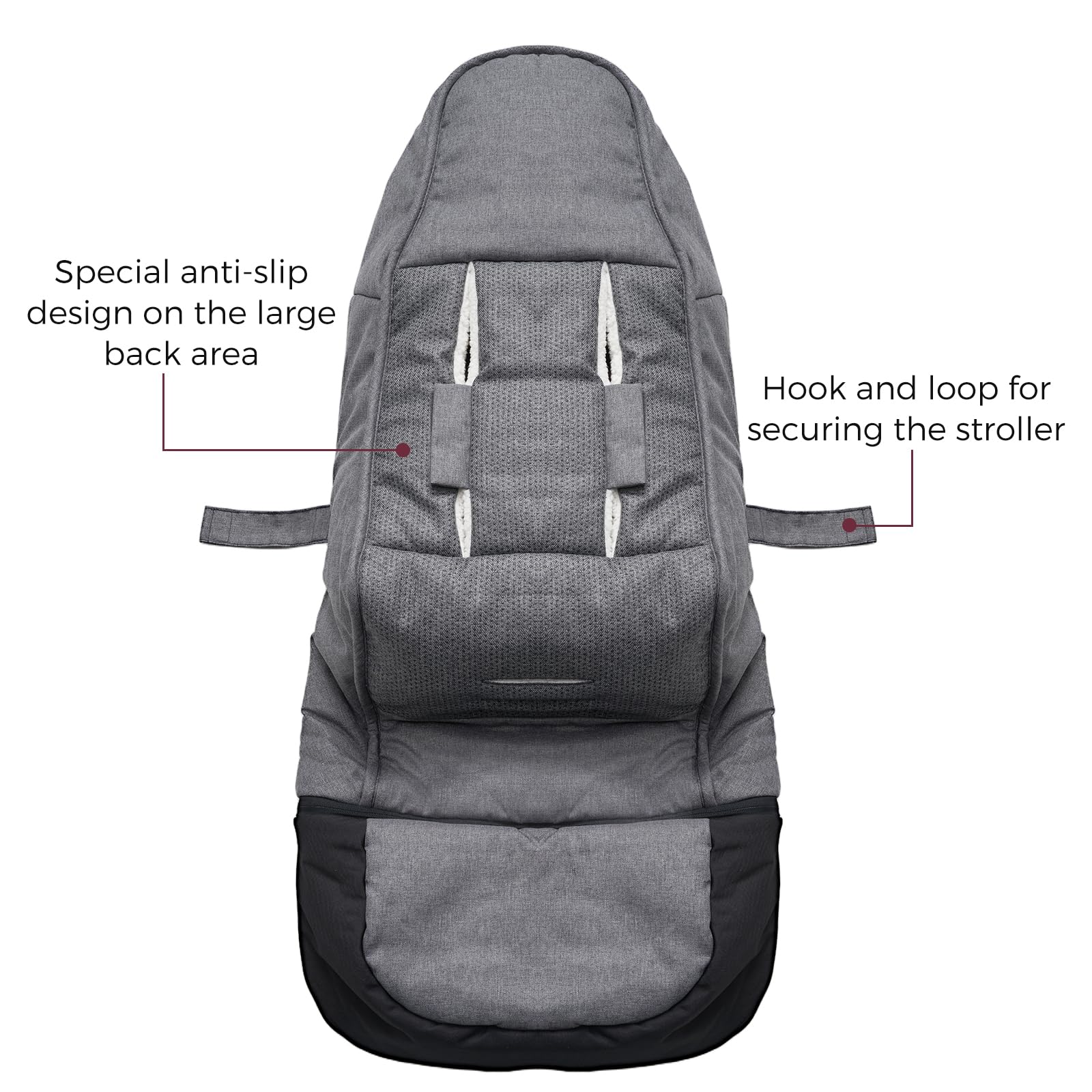 Momcozy Universal Stroller Footmuff - Weatherproof & Warm Winter Bunting Bag with Extendable Cover & Adjustable Buckle | Perfect for Cold Weather Strolls, Baby Walks, and Outdoor Adventures