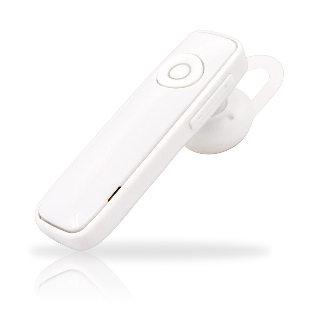 Universal Bluetooth Headset BT-FM613 (White) - Wireless Headphones with Noise Cancelling, Hands-Free Calling for Work, Gym, Travel & Commuting