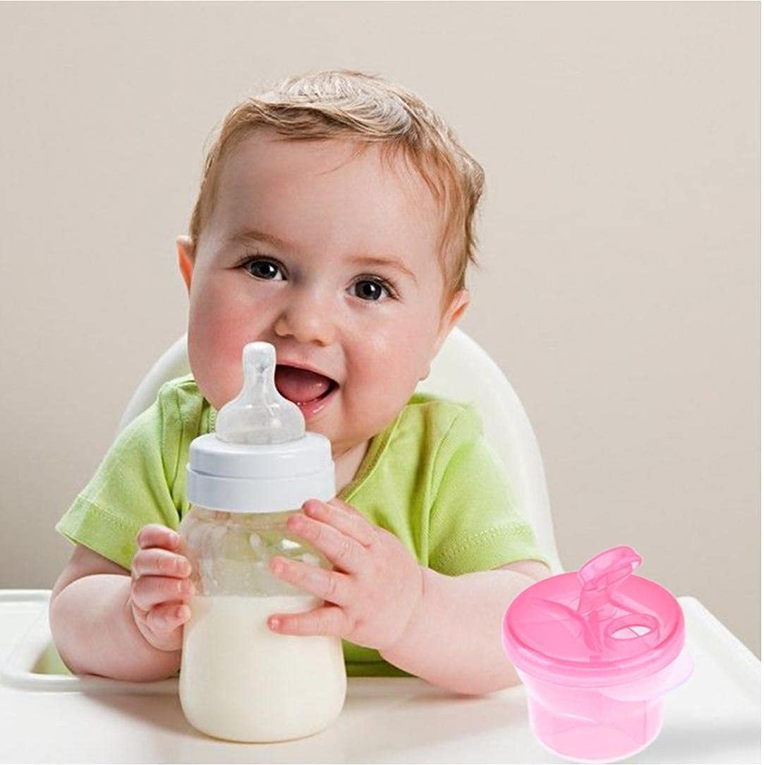 Baby Formula Dispenser & Powdered Milk Storage Container - Portable Food Box for Snacks, Travel, Indoor & Outdoor Use - Practical & Convenient (Pink) | Ideal for Traveling, Camping, and On-the-Go Feeding