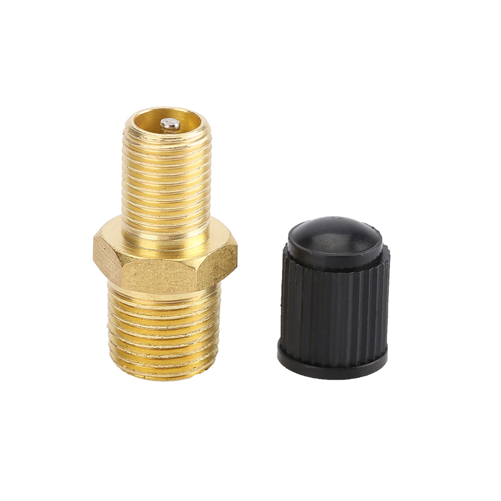2 Pack 1/4 Inch NPT MPT Brass Tank Fill Valve - Universal Air Compressor Replacement Part for Water Tanks, Pressure Systems & Industrial Applications
