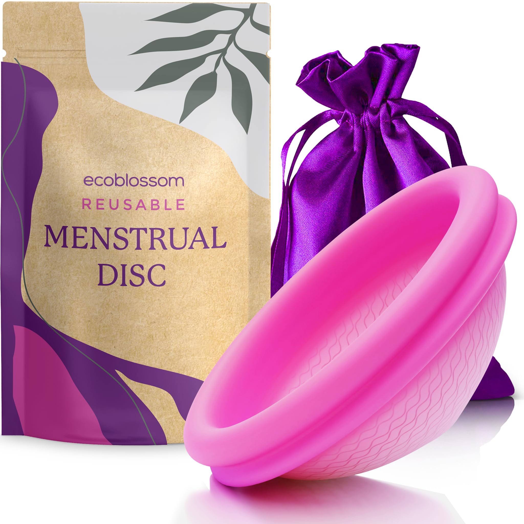 Soft Reusable Menstrual Disc for Women - Eco-Friendly Period Cup Alternative, Small Size (Pack of 1) in Magenta | Comfortable for Active Lifestyles, Travel & Overnight Protection
