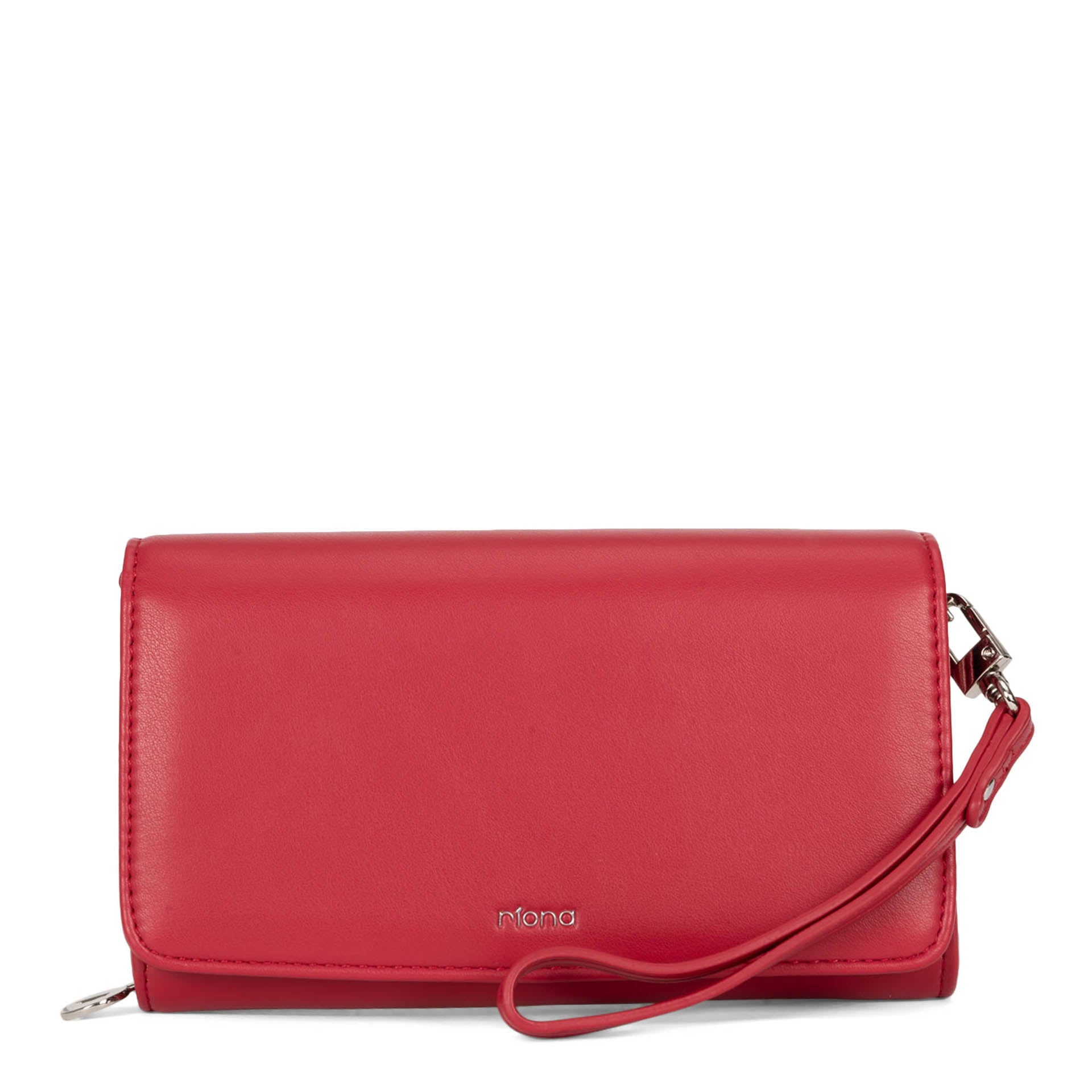 Riona Audrey 2.0 Smooth RFID Blocking Wallet on a String - Secure Slim Minimalist Wallet for Women & Men - Perfect for Travel, Shopping & Everyday Use