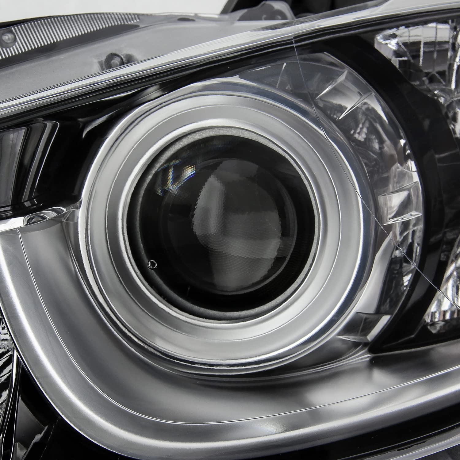 AKKON Chrome Clear Halogen Headlights for 2013-2016 Mazda CX-5 - Projector Style Left & Right Pair - Perfect for Night Driving & Enhanced Visibility