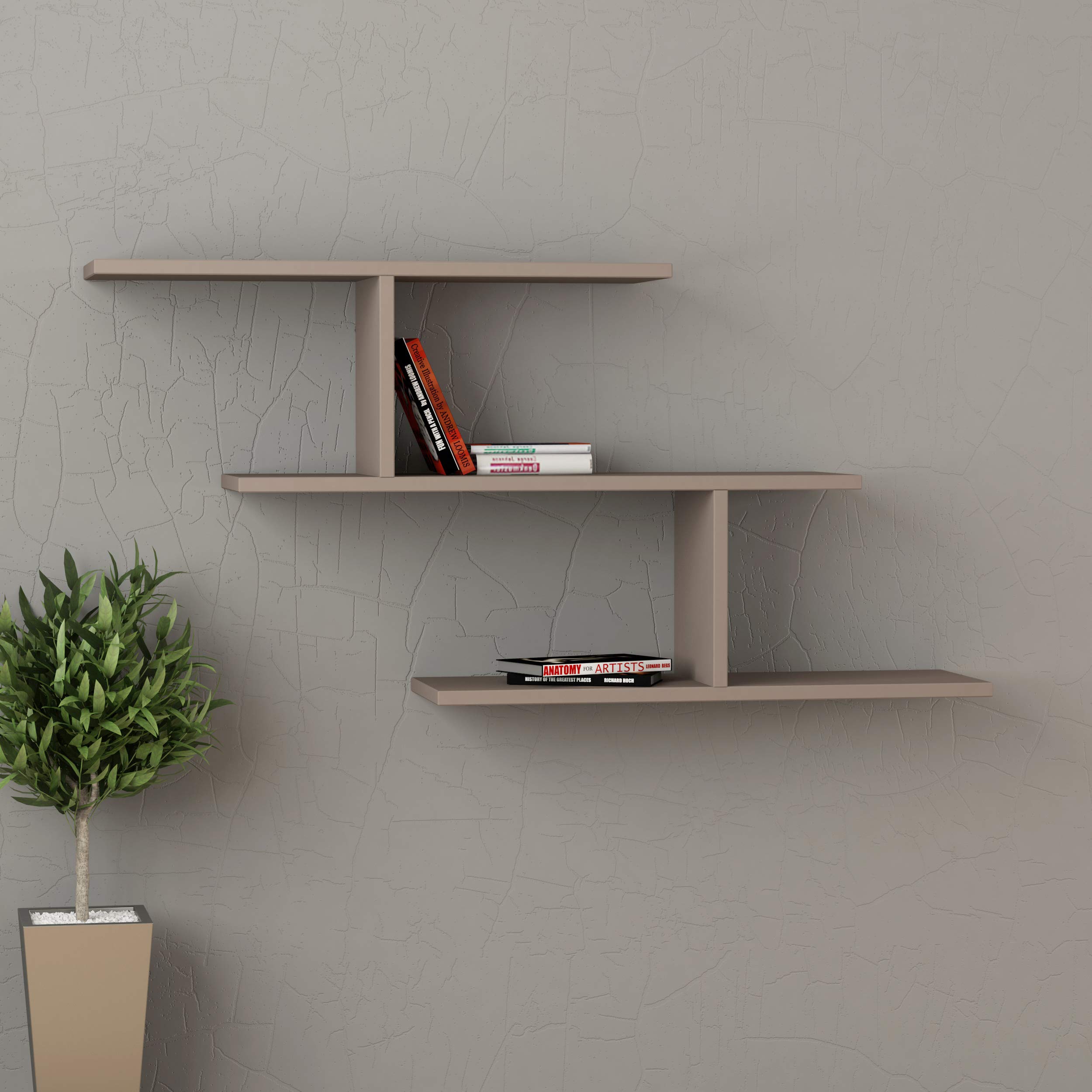 Modern Mocha Wall Shelf 40.94