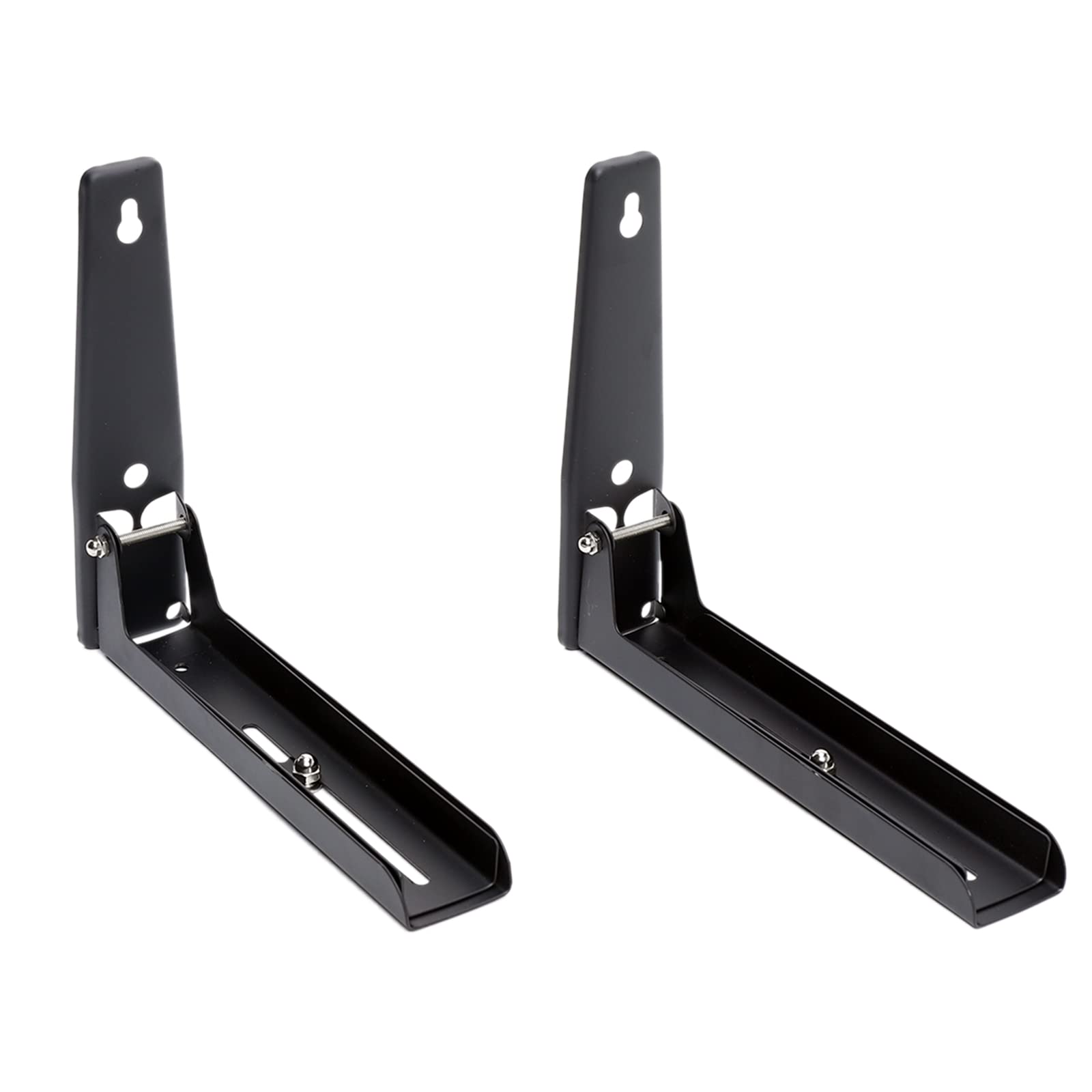 304 Stainless Steel Microwave Shelf Bracket - Wall Mount Kit with Screws | Foldable & Stretchable Oven Stand Rack (2-Piece Set) | Perfect for Kitchen Organization & Space Saving