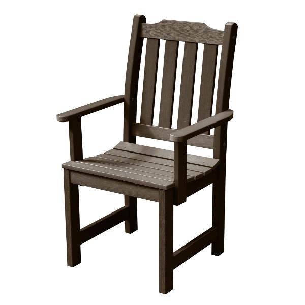 Eco-Friendly Recycled Plastic Outdoor Dining Armchair - Durable & Weather-Resistant Patio Chair for Garden, Deck, and Poolside Use