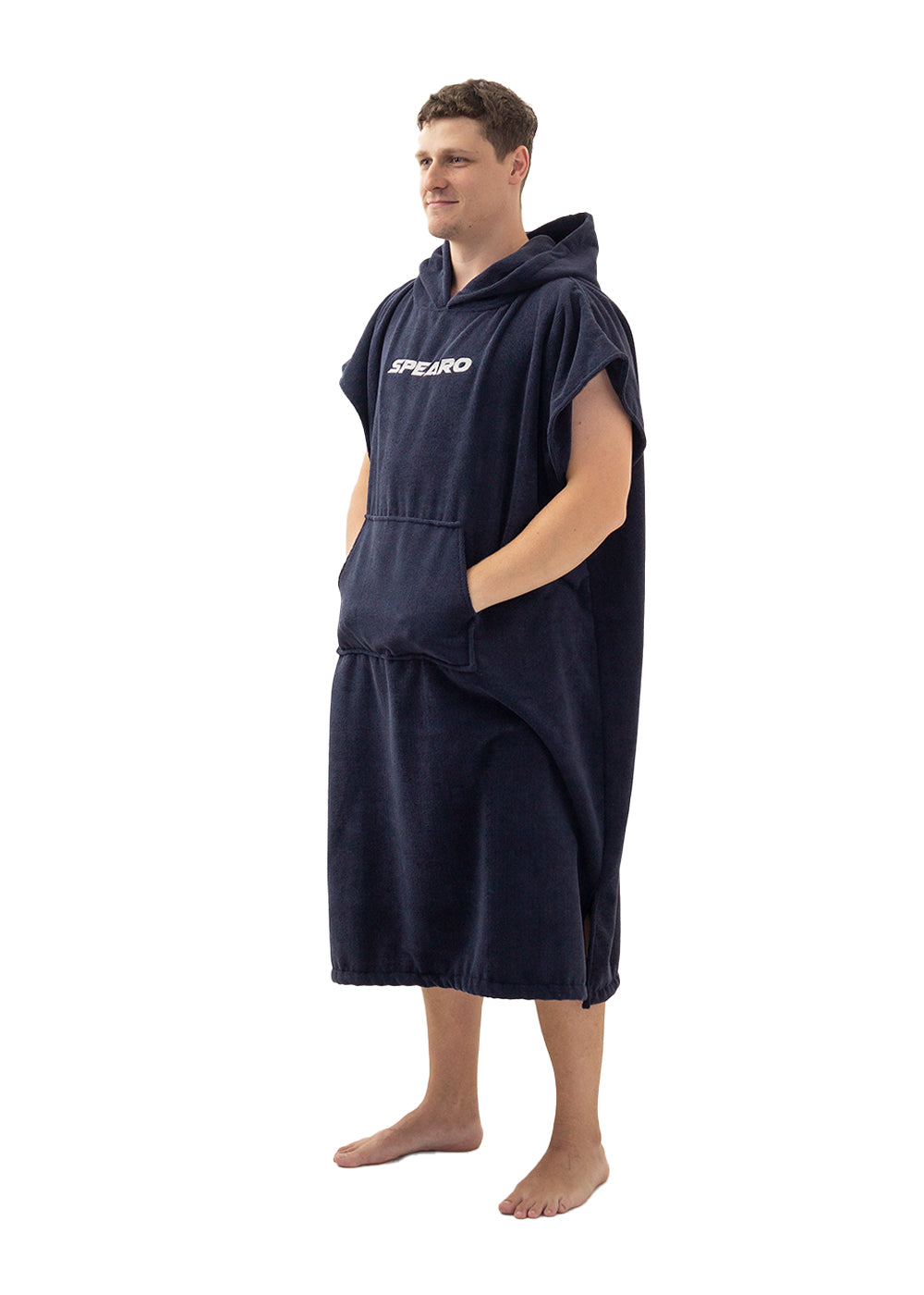 Spearo Hooded Microfibre Poncho Towel - Quick Dry Travel Towel for Swimming, Surfing & Beach - Lightweight & Compact for Outdoor Adventures