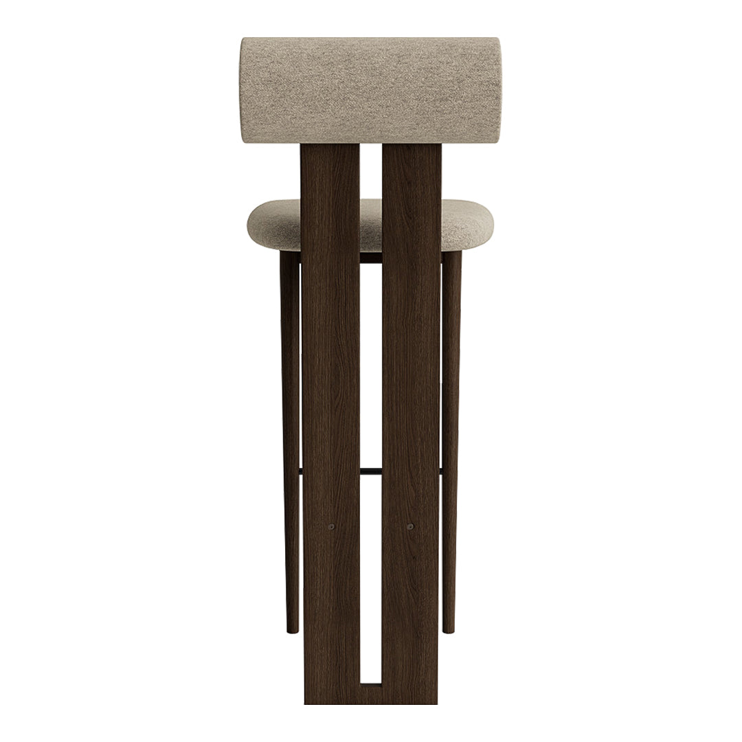 Hansen Hyldahl Hippo Bar Chair by Norr11 - Modern Scandinavian Stool for Kitchen, Dining & Lounge - High-Quality Wooden Bar Stool for Home & Commercial Use