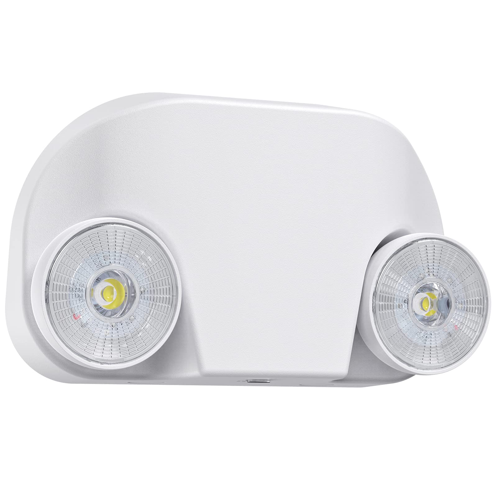 UL Certified LED Emergency Light with Remote Control - Adjustable LED Lamp Heads for Exit Lighting, 120V-277V Dual Voltage Backup Battery White Light (1 Pack) - Perfect for Offices, Warehouses, and Emergency Exits