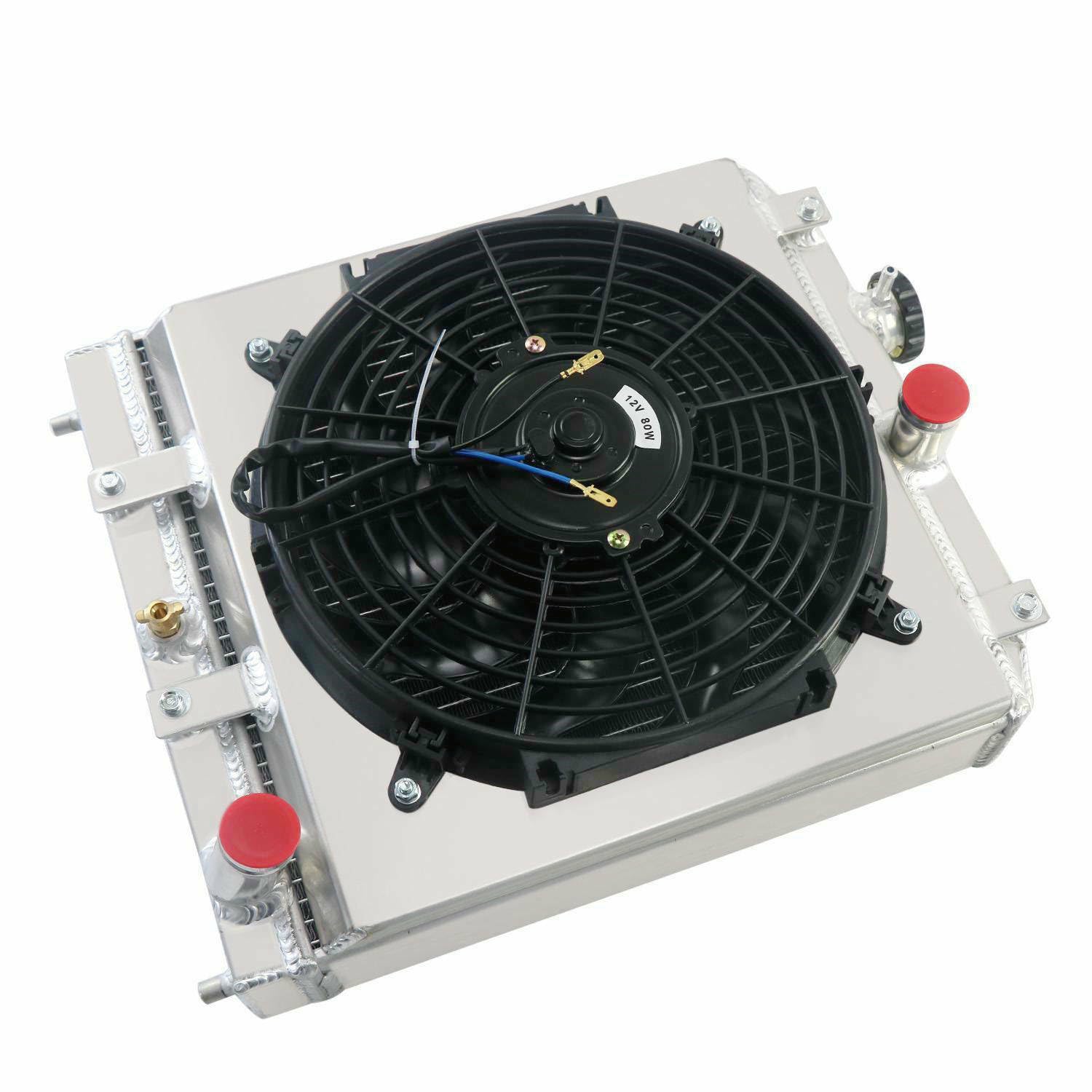 ReadyCool 4 Row Aluminum Radiator Shroud Fan Relay Kit - Compatible with 1992-2000 Honda Civic D15 D16 EK EG Del Sol & Acura Integra GS LS HX L4 L6 - Perfect for Engine Cooling & Performance Upgrades