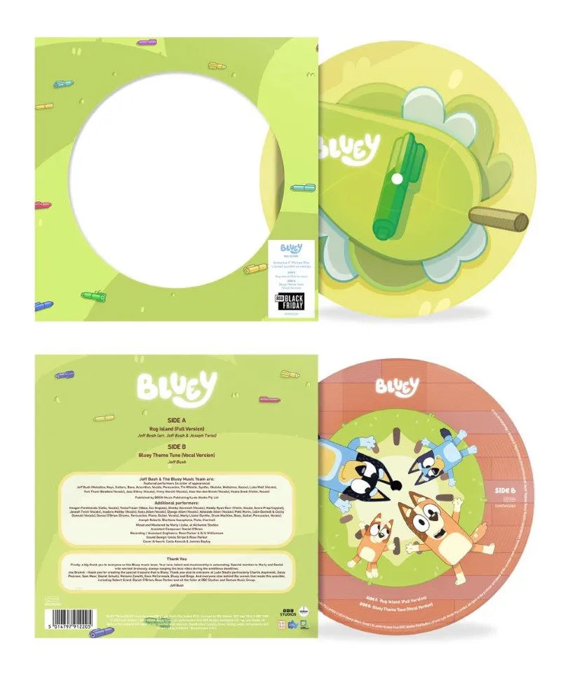 Bluey RSD Black Friday 2024 Limited Edition 7-Picture Disc Vinyl - Perfect for Collectors & Music Lovers
