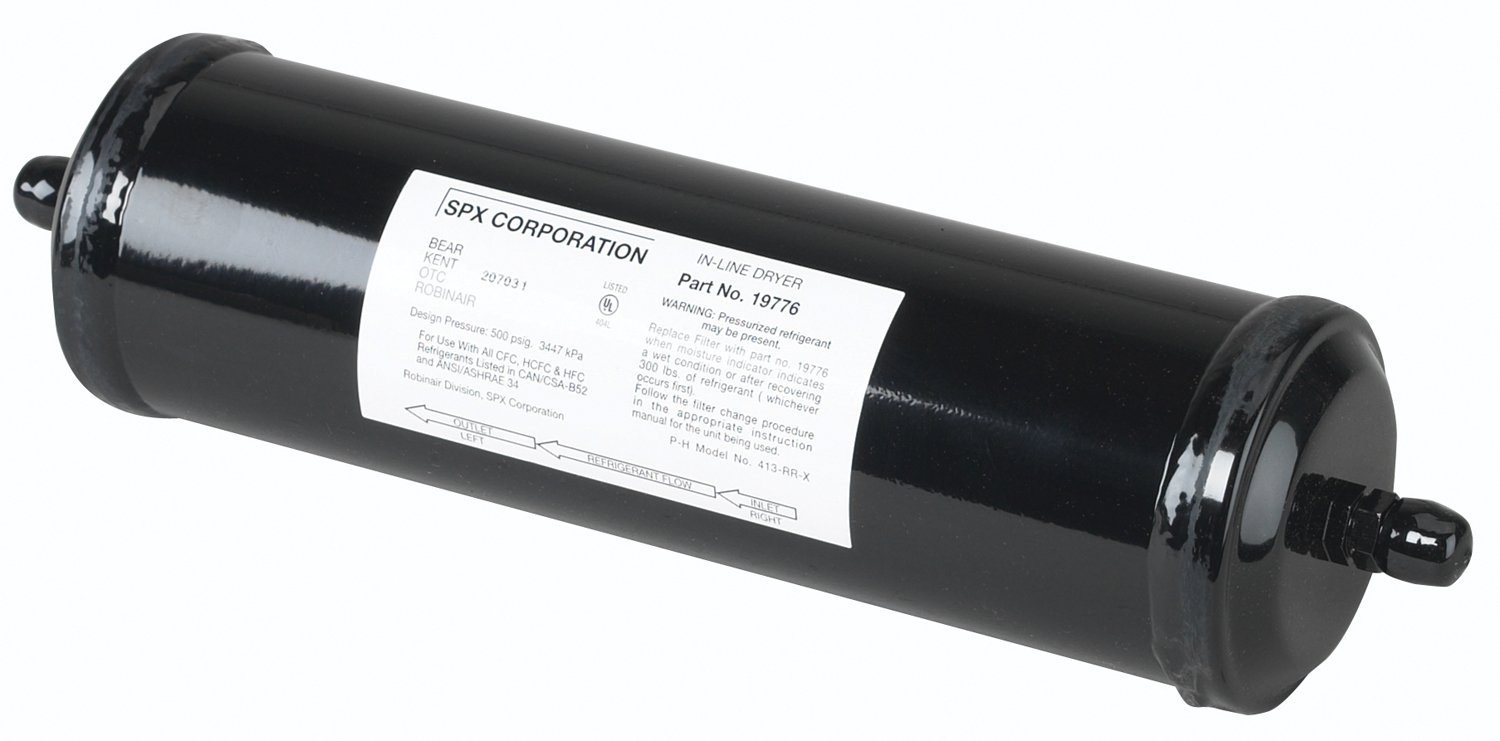 Robinair 19776 Replacement Recycling Filter Drier for 17800B - AC System Maintenance for Automotive & HVAC Professionals