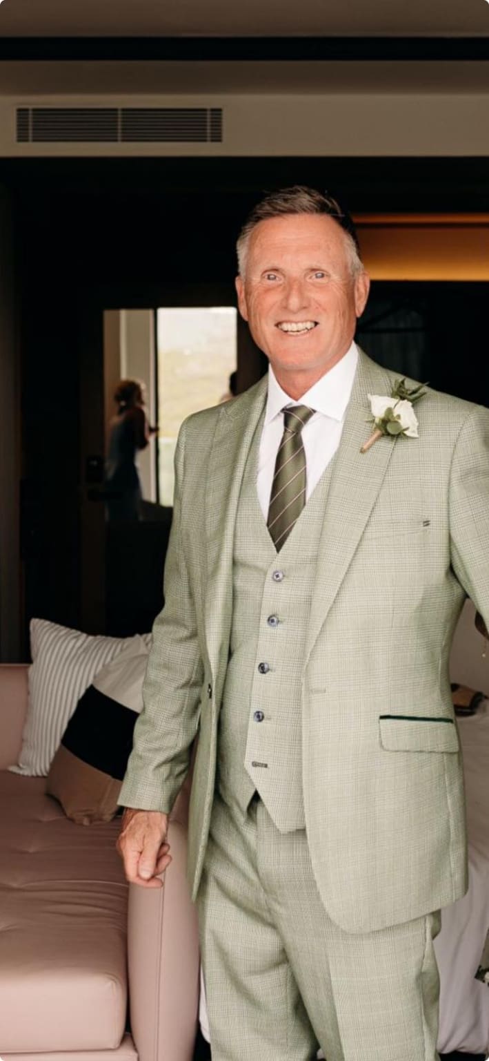 Cavani Caridi Men's Sage Tweed 3-Piece Suit | Premium Wool Blend Formal Wear for Weddings, Business Meetings & Special Occasions