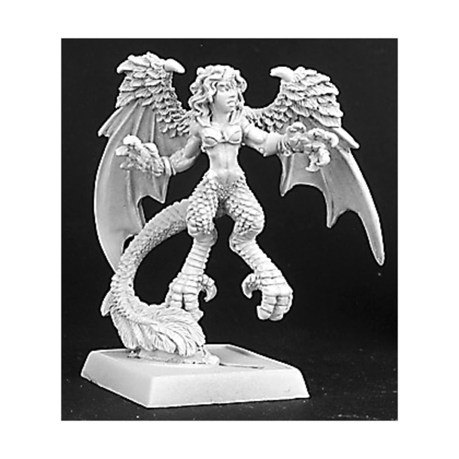 Reaper Harpy Reven Adept Miniature - 25mm Heroic Scale Fantasy Figure by Warlord Miniatures for Tabletop RPG & Wargaming Scenes