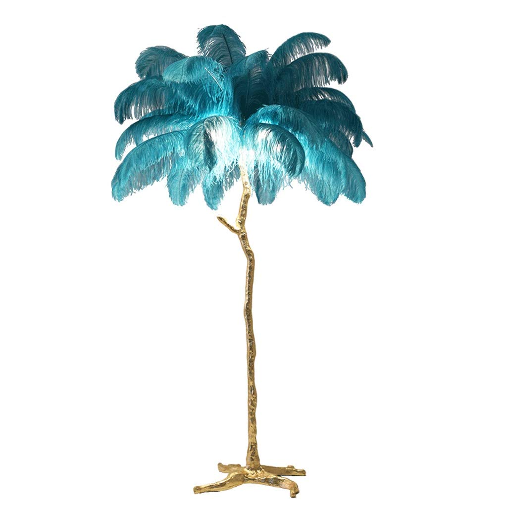 Nordic Style Ostrich Feather Floor Lamp - 43