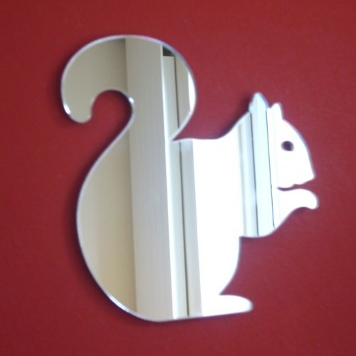 20 Pack Small Squirrel Mirrors 2cm x 1.5cm - Miniature Decorative Mirrors for DIY Crafts, Dollhouse Decor, Fairy Gardens & Home Ornaments